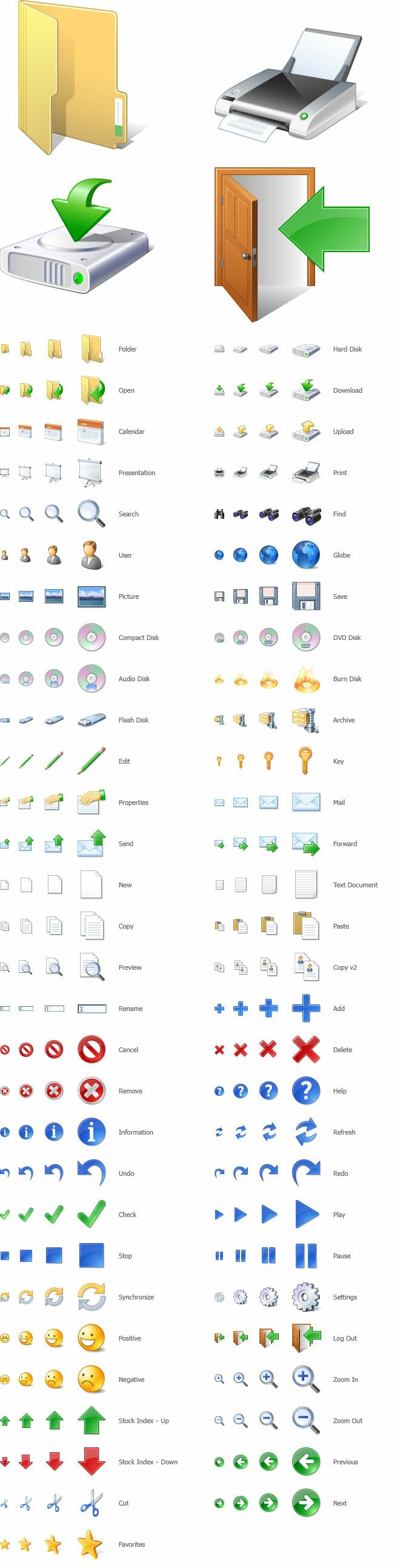 Windows Vista icons for everyday use. The most popular icons based on 5 years in icon design.